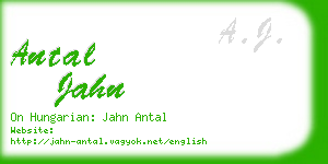 antal jahn business card